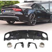 DIFFUSORE AUDI A7 16-18 LOOK RS7 TERMINALI DI SCAR