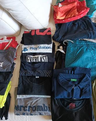 lotto abbigliamento bimbo 10-12 anni