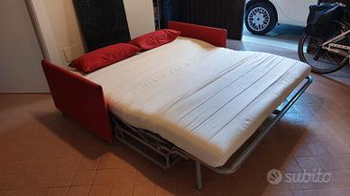 Divano Letto Matrimoniale a Ribalta con 2 cuscini 
