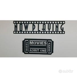 Insegne Cinema Vintage in Metallo “NOW PLAYING”