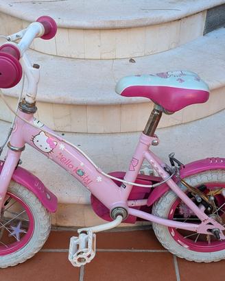 bicicletta bimba Hello Kitty 12" con rotelle 