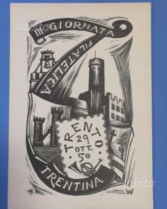 Cartolina della III Giornata Filatelica Trentina