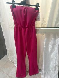 Tutina intera fucsia senza spalline