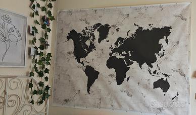 poster in tela planisfero Ikea