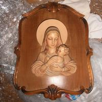 QUADRO ARTE SACRA IN RILIEVO MADONNA