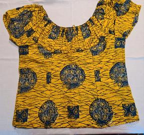 Completo africano composto da corpetto e gonna