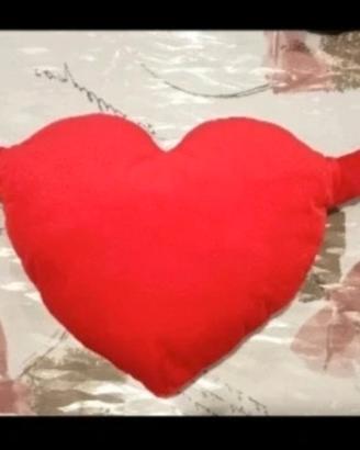 Cuscino cuore rosso con braccia