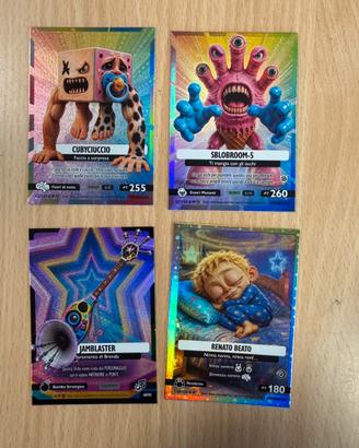 Brainrot buio luce 4 carte promo nucleari