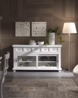 Credenza due ante vetro scorrevoli