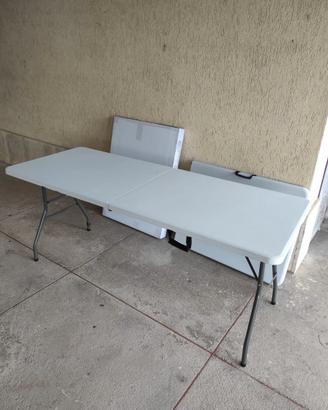 tavolo pieghevole bianco 180 cm