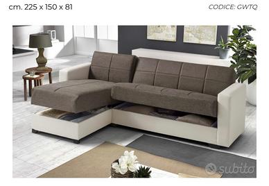 Divano letto con chaise longue reversibile