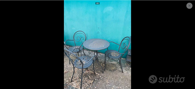 Set 3 sedie Mimmo + tavolo Rondò Vermobil grigio