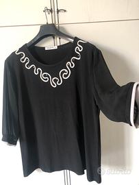Blusa nera manica 3/4