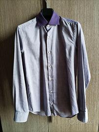 Camicia Uomo Lilla Slim Fit Taglia S Naracamicie