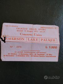 memorabilia : BIGLIETTO CONCERTO EMERSON LAKE PALM
