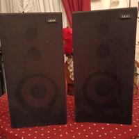 Casse stereo Akai legno 3 vie