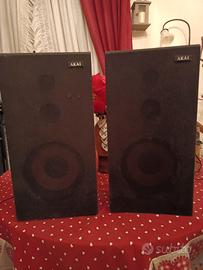 Casse stereo Akai legno 3 vie