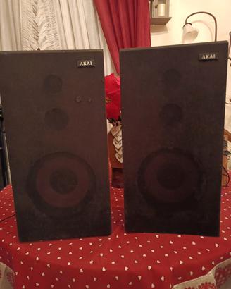 Casse stereo Akai legno 3 vie