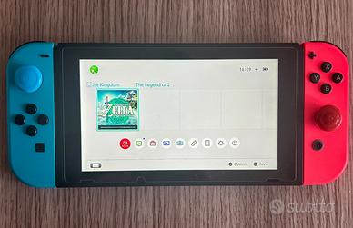 Nintendo switch neon + 2 controller + custodia