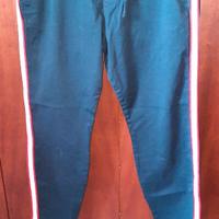 Pantaloni cotone blu con banda laterale HOLLISTER