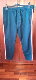 Pantaloni cotone blu con banda laterale HOLLISTER