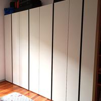 Armadio battente 8 ante Sangiacomo finitura canapa