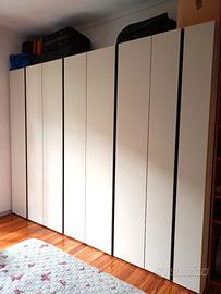 Armadio battente 8 ante Sangiacomo finitura canapa