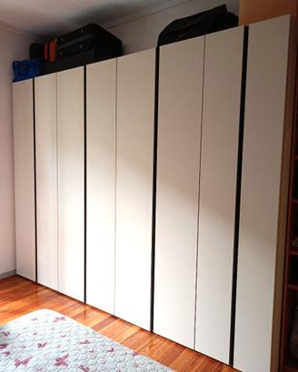 Armadio battente 8 ante Sangiacomo finitura canapa