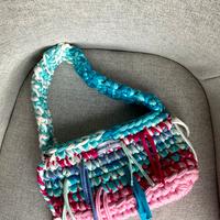 borsa uncinetto fatta a mano colorata 