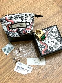 Anello Gucci boule yellow finish metal green XS