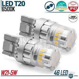 Lampadine LED T20 W21/5W CANbus Luce Bianca 3400LM