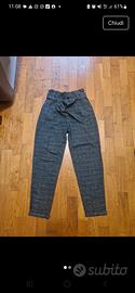 pantaloni felpati tartan