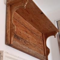 antichità mensola in legno massello