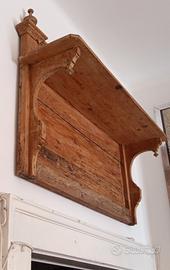 antichità mensola in legno massello