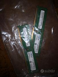 Memorie Ram 8GB DDR3 1600 Crucial 2x4 pc3-12800u