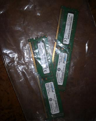 Memorie Ram 8GB DDR3 1600 Crucial 2x4 pc3-12800u