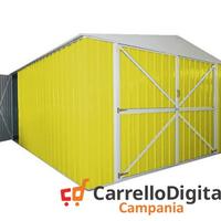 Box acciaio garage lamiera 360x600 giallo