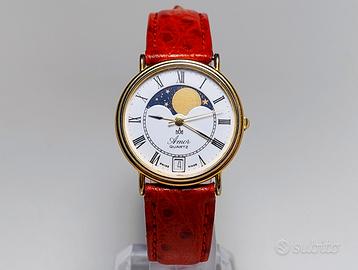 Orologio vintage con fasi lunari AM AMOR 1978