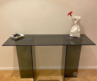 Consolle in vetro Anouk blu trasparente