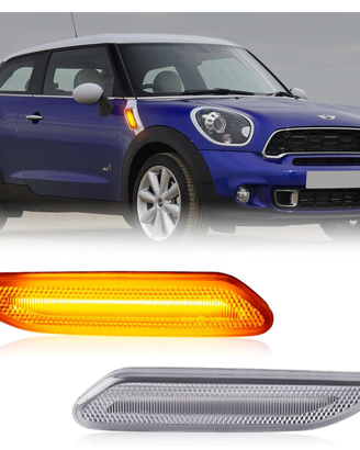 2 pezzi luci led laterali frecce per mini traspare