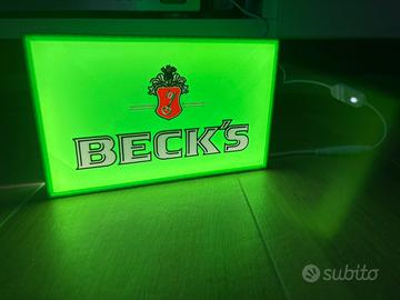 Beck’s birra insegna luminosa a led
