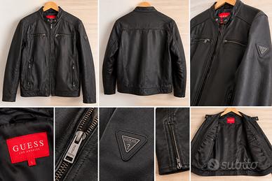 Giacca Guess uomo nera in pelle – taglia L