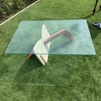 Tavolo di design in legno, marmo e vetro