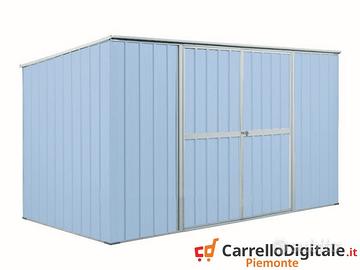 Casetta giardino in Acciaio 345x186cm azzurro