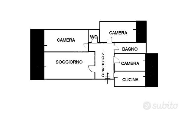 Appartamento di ampia metratura in zona servita