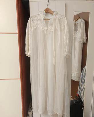 Déshabillé vintage anni 70/80 Pizzo Sangallo