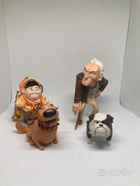 Lotto 4 Statuette Disney Pixar "UP" - Originali