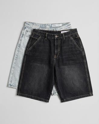 Jeans corti Bershka 2 paia monocolore