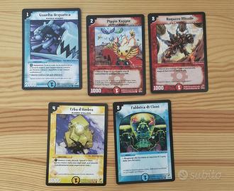 lotto x 5 carte duel masters lotto card set ita