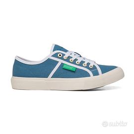 Sneakers azzurre in canvas Benetton